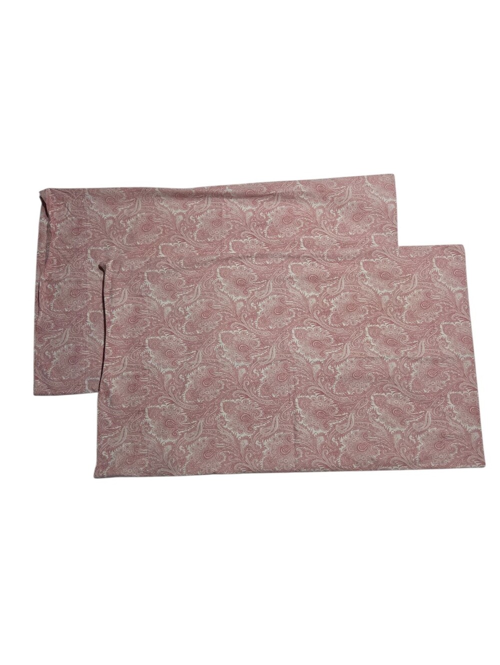 Lauren Ralph Lauren Red Paisley Standard Pillowcases 100% Cotton Set of 2